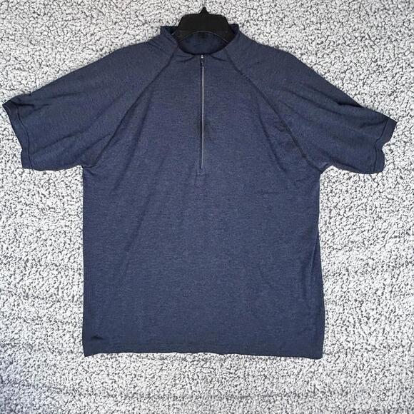 Other - Lululemon Switchback Short Sleeve 1/4 Zip Heathered Navy Mens XXL